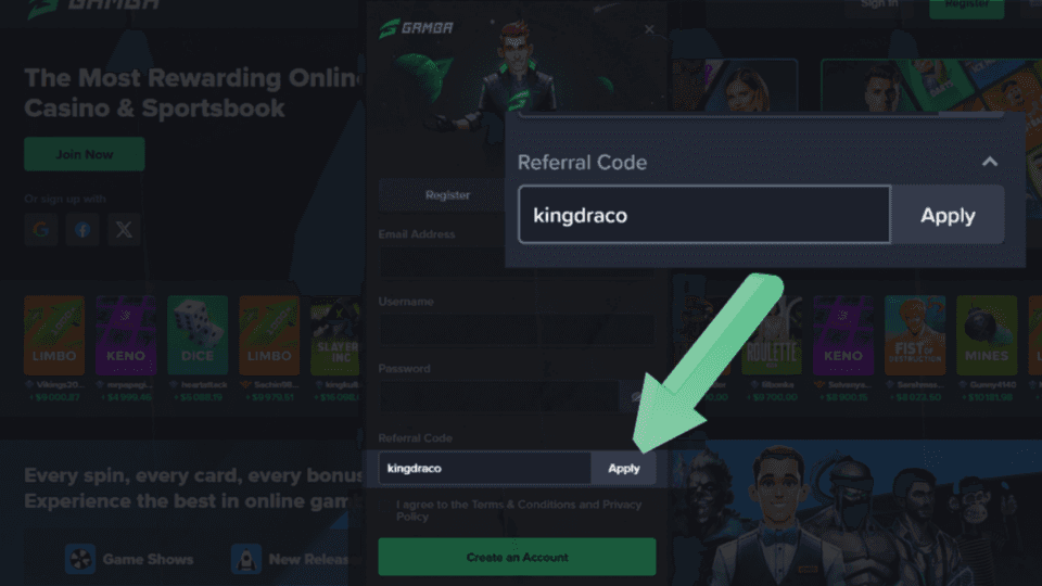 Fill in promo code preview